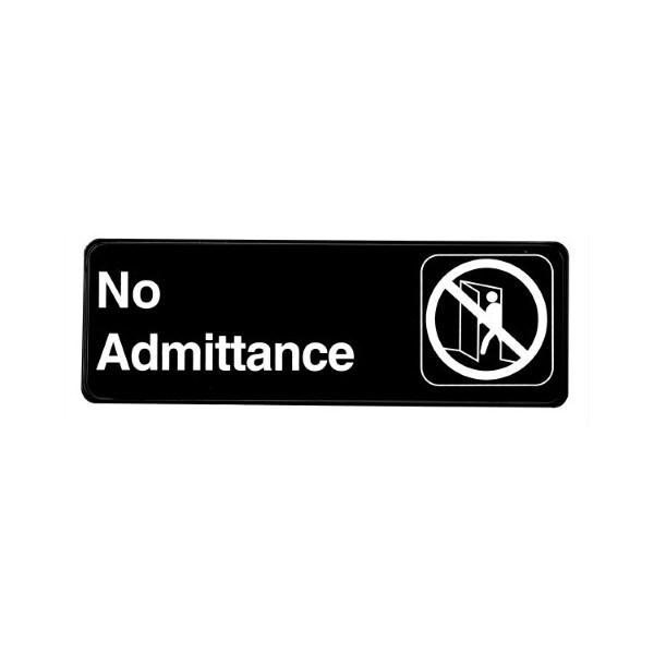 Alpine Industries No Admittance Sign, 3x9, PK15 ALPSGN-11-15pk - main